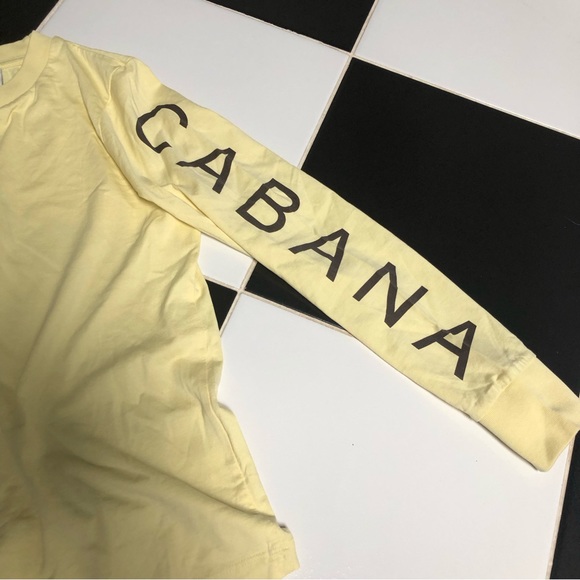 Les Coyotes De Paris Long Sleeve Pale Yellow Graphic T-Shirt Pastel size Small - Picture 4 of 10